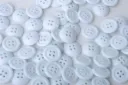 Rubber buttons White 4-Hole soft bendable sewing shirt buttons safety for Children’s clothing, Polos, Rugby Shirts, 1.9mm 200 pcs  203433