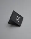 Black Polyester Centre Fold Damask Woven Number Size Labels 1.2*3cm 100pcs/Pack 004010