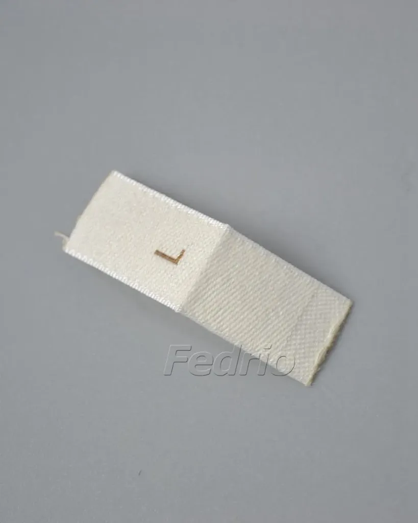 Beige Polyester Cotton Blend Woven Size Labels For Clothing 1.2*3.6cm 100pcs/Pack, 005025