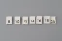 White Cotton Centre Fold Printed Size Labels 100pcs/Pack 005050