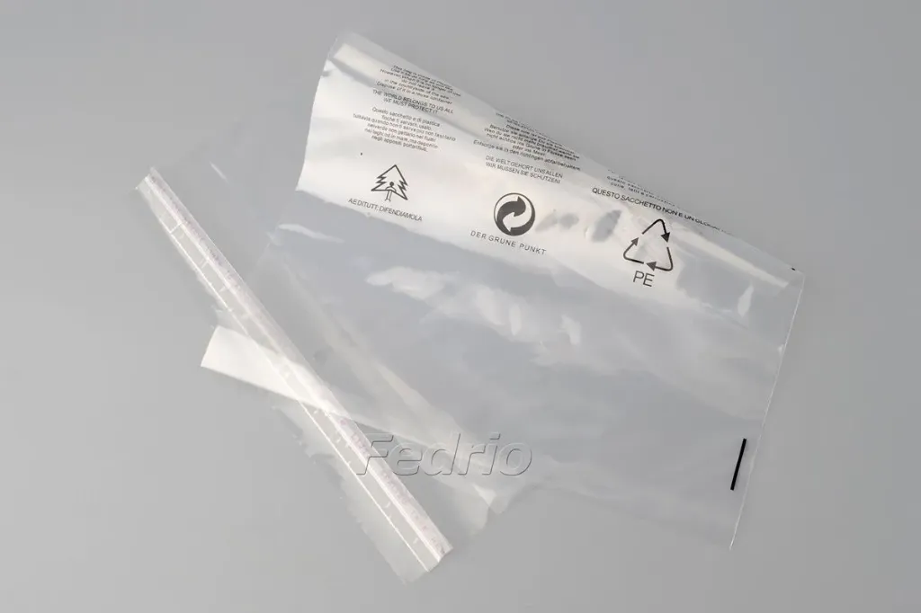 0.12mm Warning Words Transparent Self-Adhesive Plastic Packaging Bags 100pcs/lot PPB010