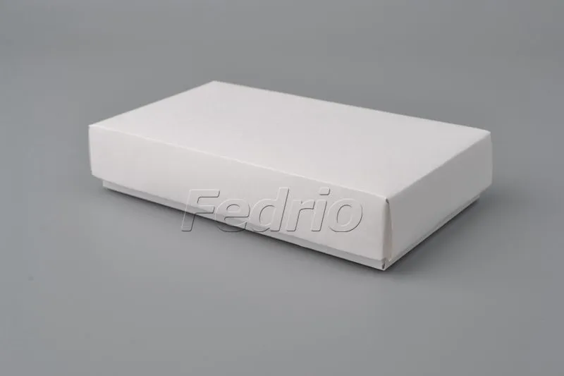 Kraft Gift Boxes with Lid and Base without Wide Border 5PCS 009350 (22.5*9.5*4.3cm, white)