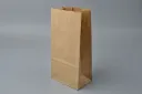 Square Bottom Brown Kraft Paper Bags For Lightweight Goods Or Food 100pcs-009354