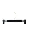 Plastic Velvet Flocked Clip Hangers with Adjustable Metal Clips 10 Pieces 203524