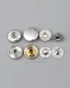 Dome Cap Engraved-Star Socket Basic S-Spring Snap Fastener Stud Buttons 100 Sets SF003