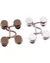 2 Sets of Removable Hook and Eye Closure for Jeans Wait Adjusting Metal Rivet Buttons 205681
