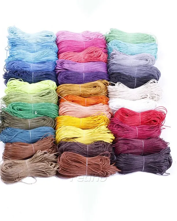 35 Colors Waxed Cotton Cord for Making beads Crafting Macrame 70 Meters 1mm Diameter 204552 (1)
