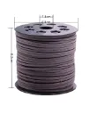2.6mm wide Microfiber Flat Leather Cord Faux Seude Beading String for Jewelry Making 90 Meters/Roll 206735