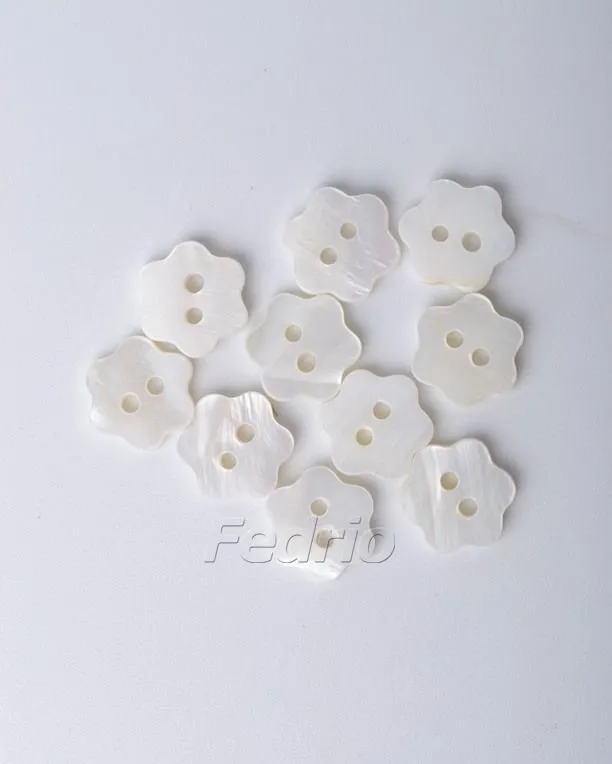 Natural Mixed Shaped Pearl Shell Buttons 2-Hole Sewing Shirts Suits Buttons 10 pcs/Pack 203431 (square)