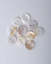 Natural 2-Hole Freshwater Pearl Shell Buttons for Apparel Jewelry Adornment 10 pcs/Pack 203432