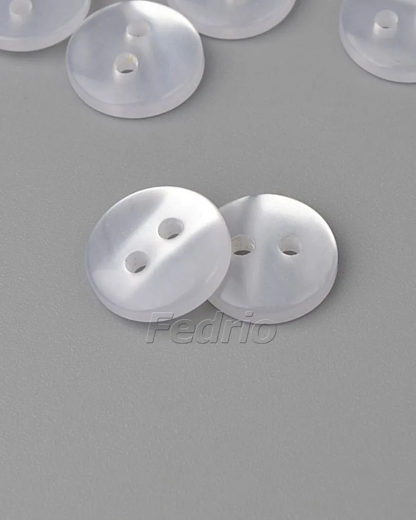 Transparent White Iridescent Pearly Shirt Sewing Buttons 2-hole 11mm 1000pcs CB040