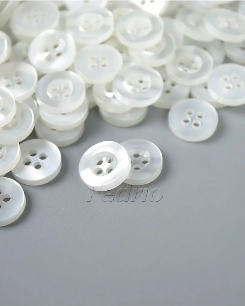 4-Hole Dress Shirt Plastic Resin Buttons 11mm 1000pcs CB062