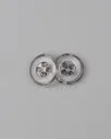 Clear Thick Round 4-Hole Plastic Resin Buttons with No Rim 18L 1000pcs-CB019