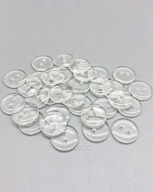 Round Bread Resin Sewing Buttons 2-hole for Craft  Accessories 1000 Pieces 204533