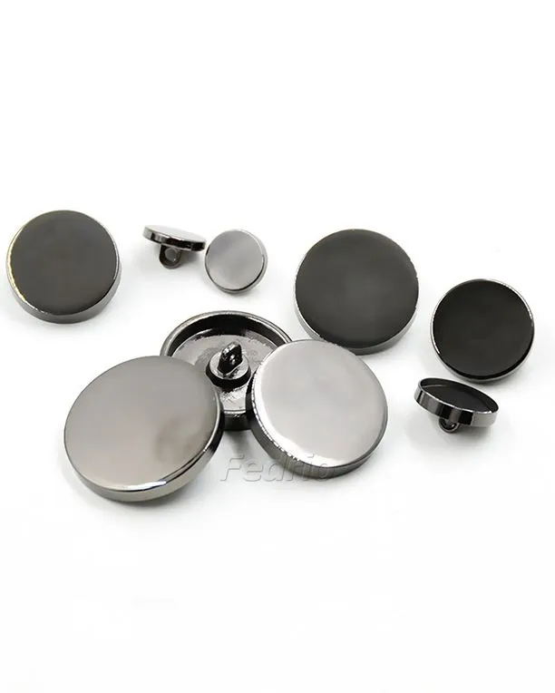 20 Pieces Flat Metal Shank Sewing Buttons for Clothing Decoration Accessories 204546 (gunmetal, 18L)