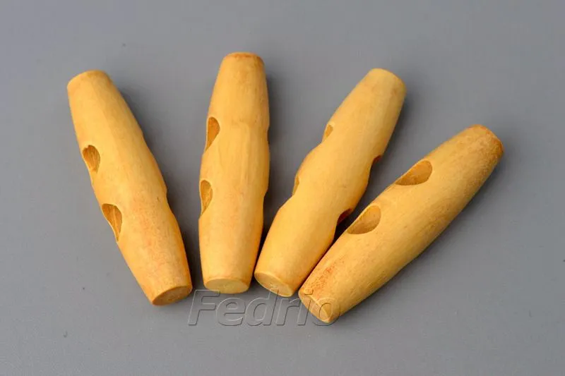 Wooden Burlywood Toggle Coat Buttons for Sewing Crafts Sewing DIY Accessories 100 PCS/Pack 008188