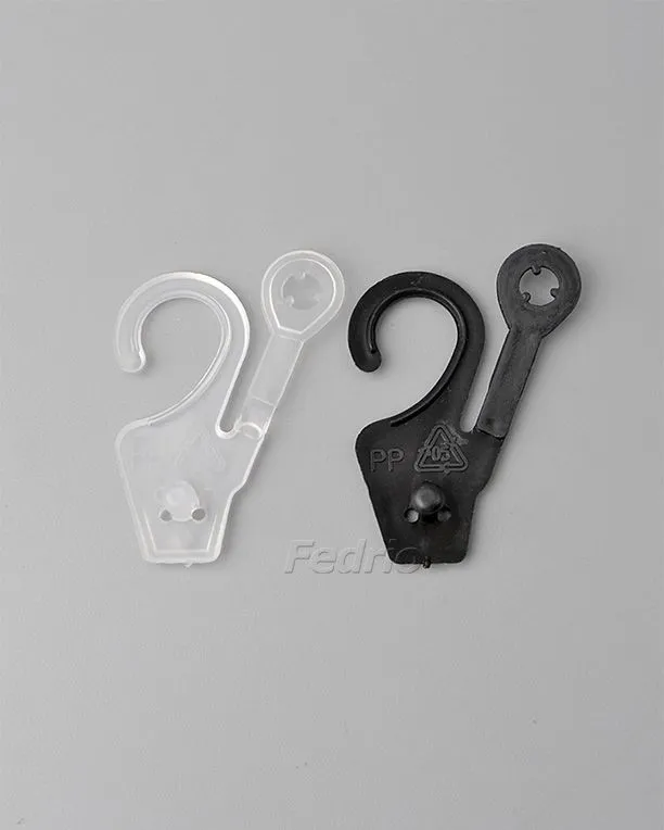 Plastic Snap Sock Hooks for Underwear Socks Plastic Bags Earring Display PP Hangers 100 Pieces 203498 (black)